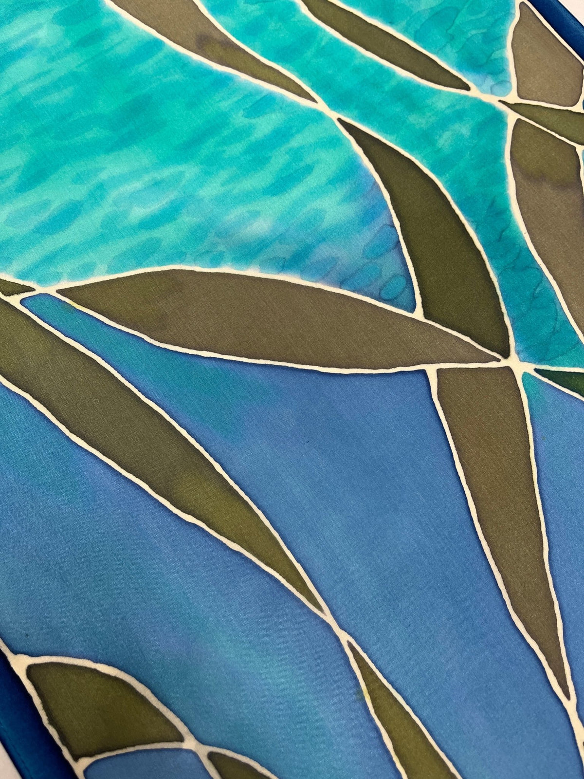 "Seahorse Riding the Kelp” - Hand-dyed Silk Wall Hanging - $365 - Curious Cart