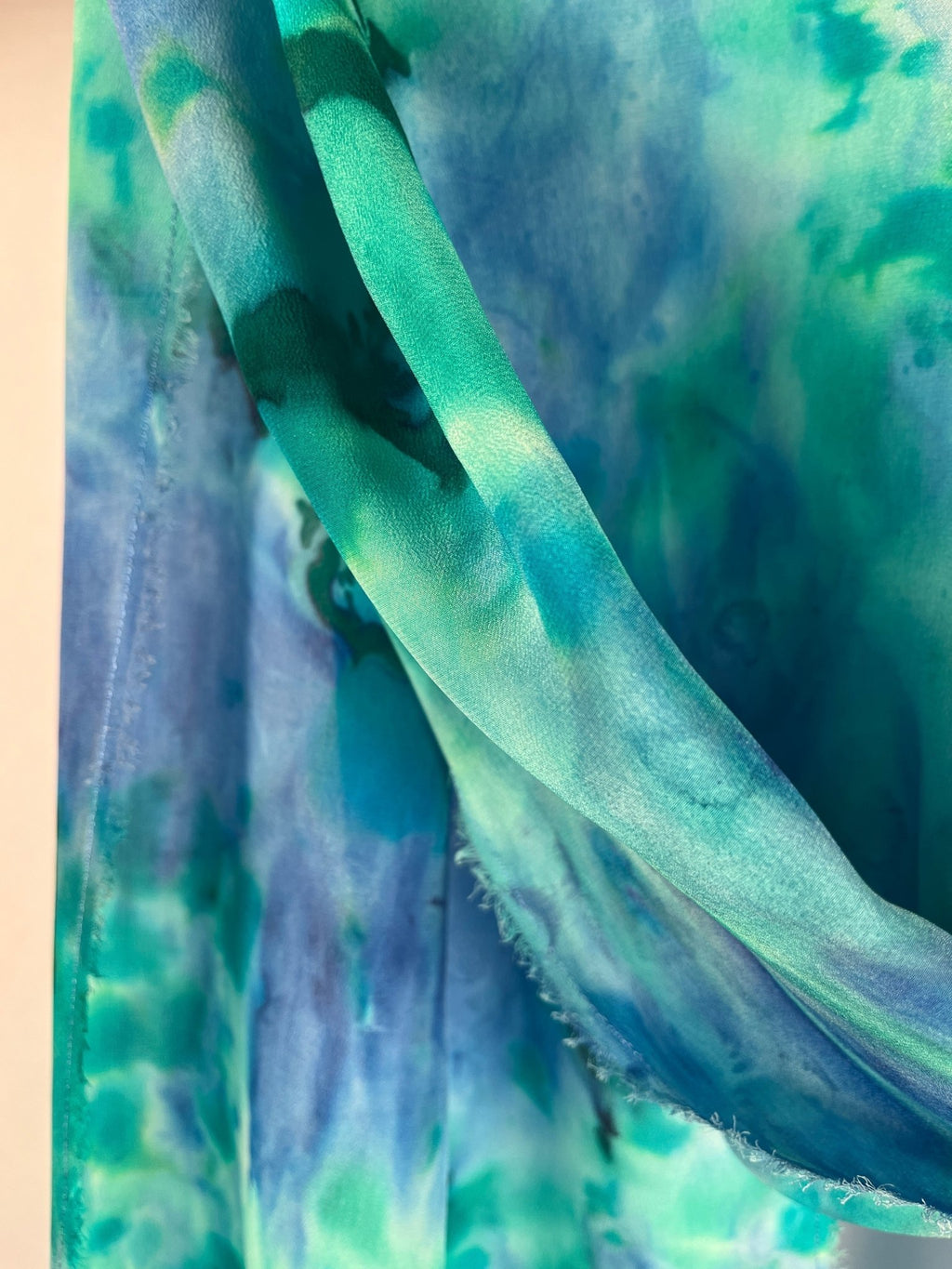 “Tropical Day Dream" - Hand-dyed Silk Scarf - $120 - Curious Cart
