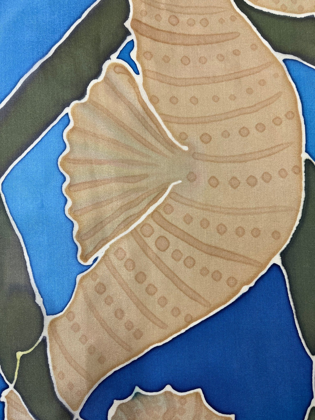 "Seahorse Riding the Kelp” - Hand-dyed Silk Wall Hanging - $365 - Curious Cart