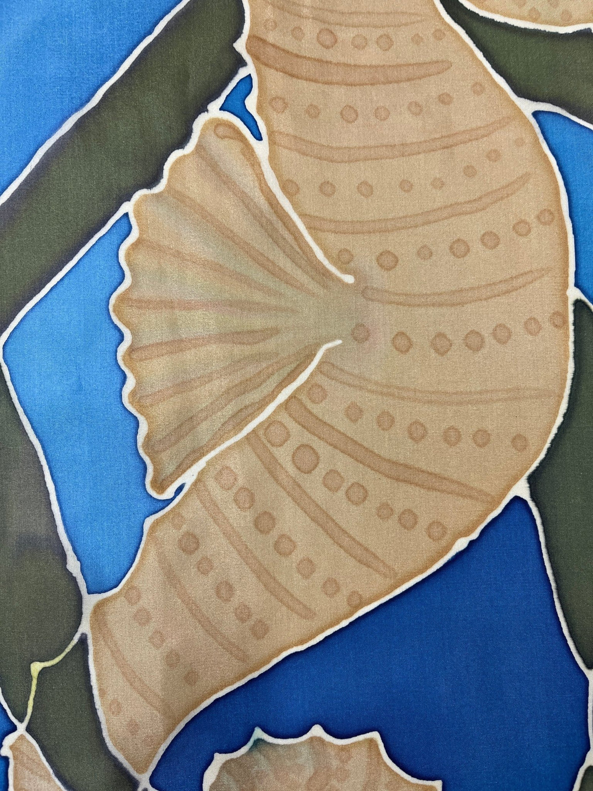 "Seahorse Riding the Kelp” - Hand-dyed Silk Wall Hanging - $365 - Curious Cart