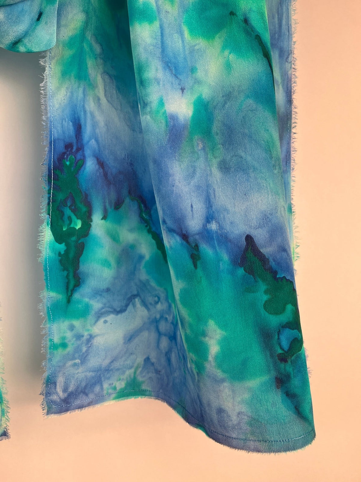 “Tropical Day Dream" - Hand-dyed Silk Scarf - $120 - Curious Cart