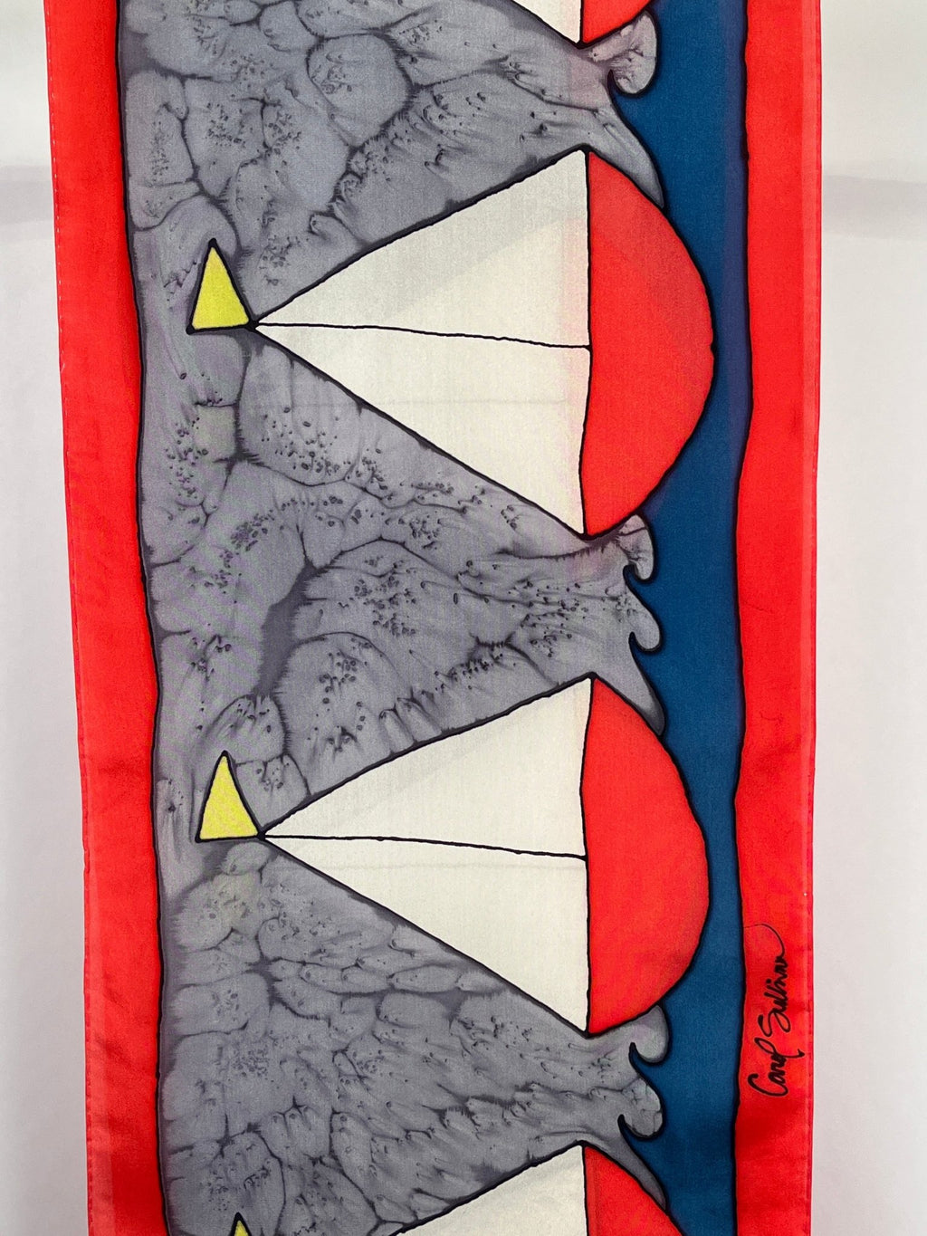 “Ahoy Sailor!” - Hand-dyed Silk Scarf - $140 - Curious Cart