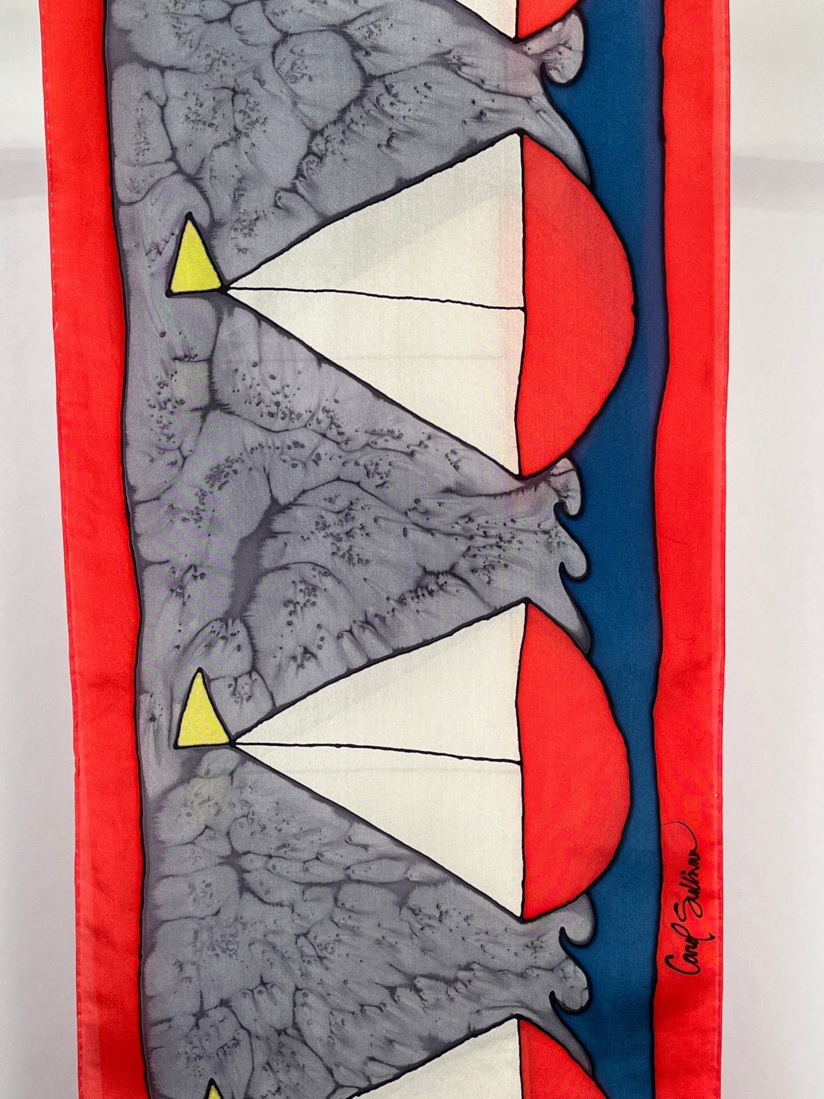 “Ahoy Sailor!” - Hand-dyed Silk Scarf - $140 - Curious Cart