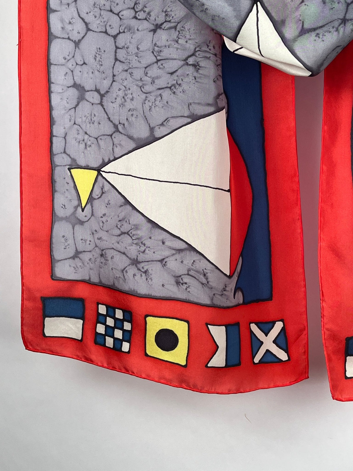“Ahoy Sailor!” - Hand-dyed Silk Scarf - $140 - Curious Cart
