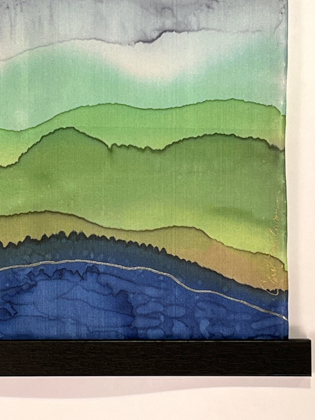 “Mountainscape Mini" - Painting on Silk - $125 - Curious Cart