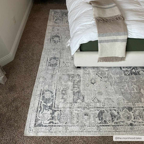 Akram Antrasit Flat Pile Washable Rug - Curious Cart