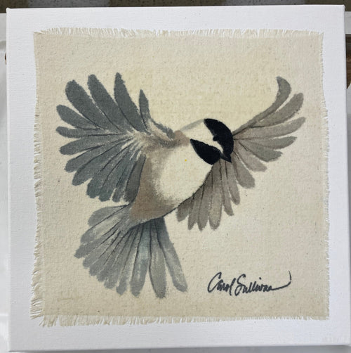 "In Flight" - Painting on Raw Silk - $135 - Curious Cart