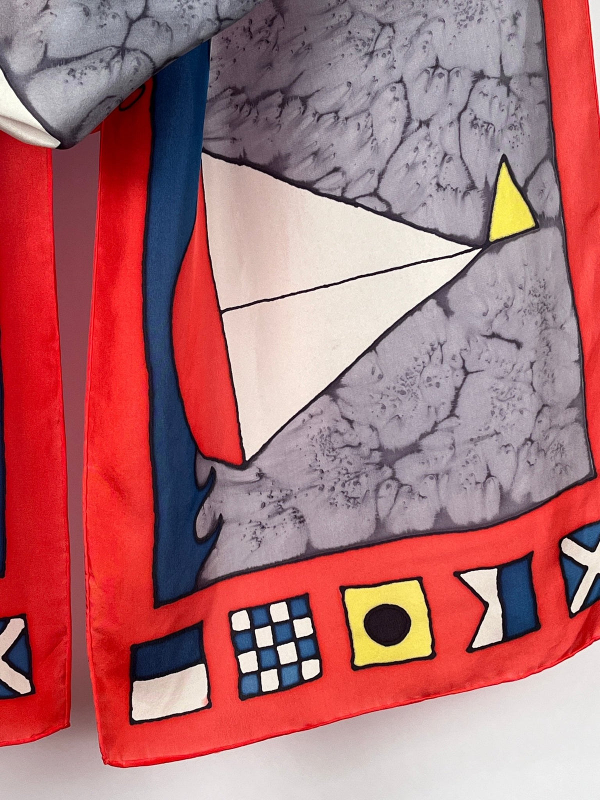 “Ahoy Sailor!” - Hand-dyed Silk Scarf - $140 - Curious Cart