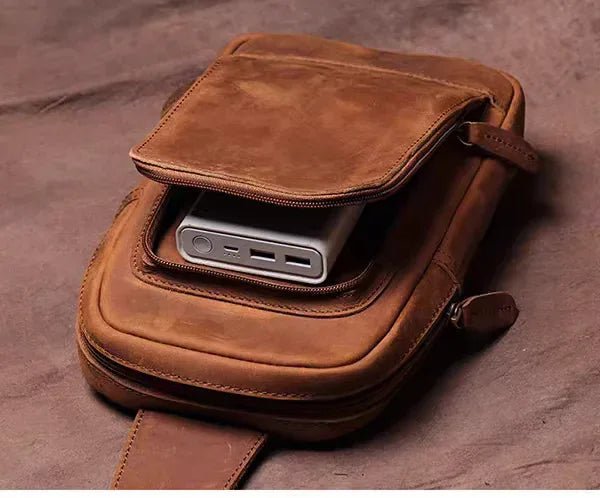 Erling Leather Sling Bag | Crossbody Leather Pack - Curious Cart
