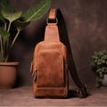 Erling Leather Sling Bag | Crossbody Leather Pack - Curious Cart