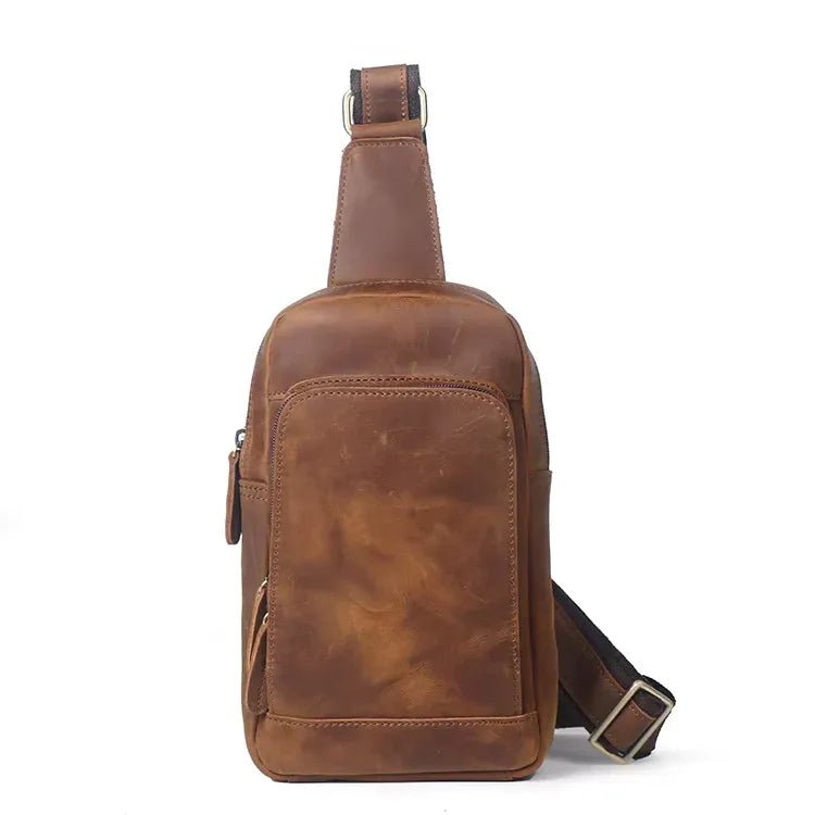 Erling Leather Sling Bag | Crossbody Leather Pack - Curious Cart