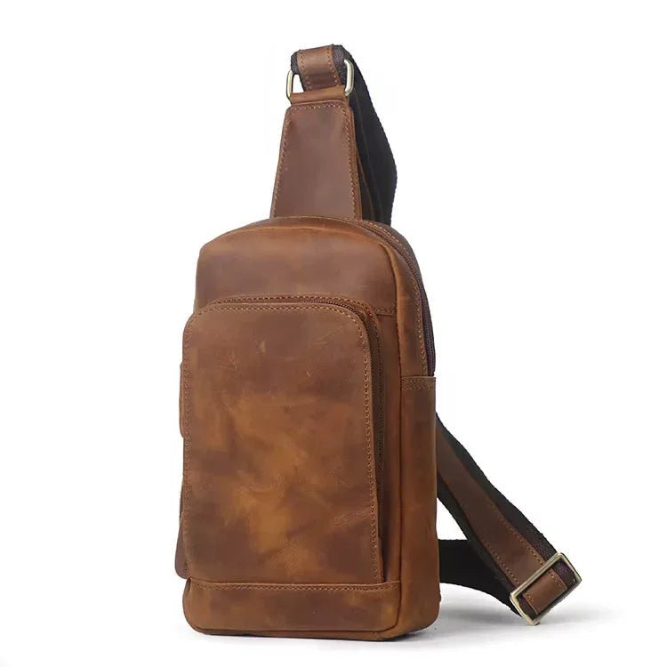 Erling Leather Sling Bag | Crossbody Leather Pack - Curious Cart