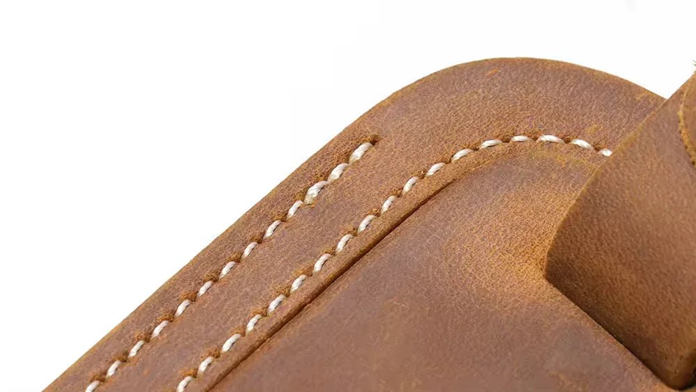 Full Grain Leather Luggage Tag - Curious Cart