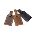 Full Grain Leather Luggage Tag - Curious Cart