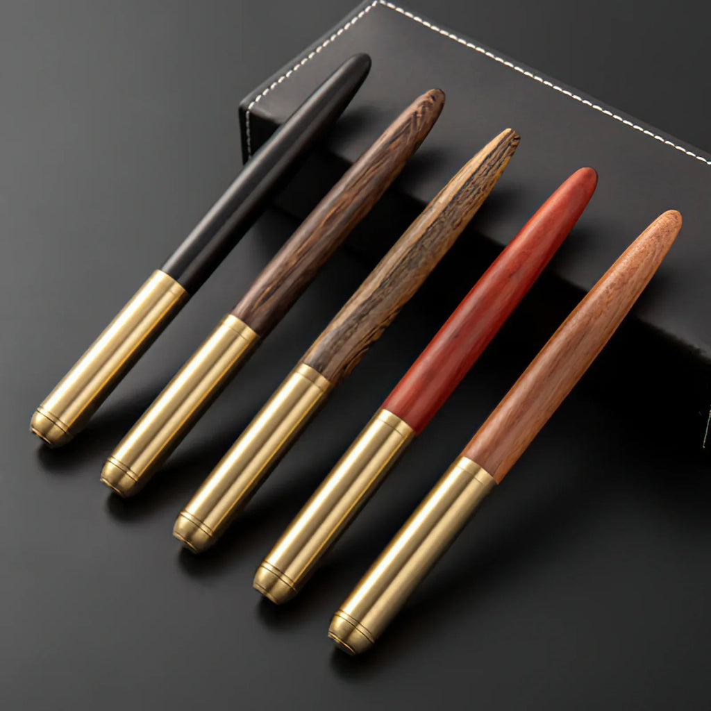The Hemmingway | Handmade Wood and Brass Fountain Pen - Curious Cart