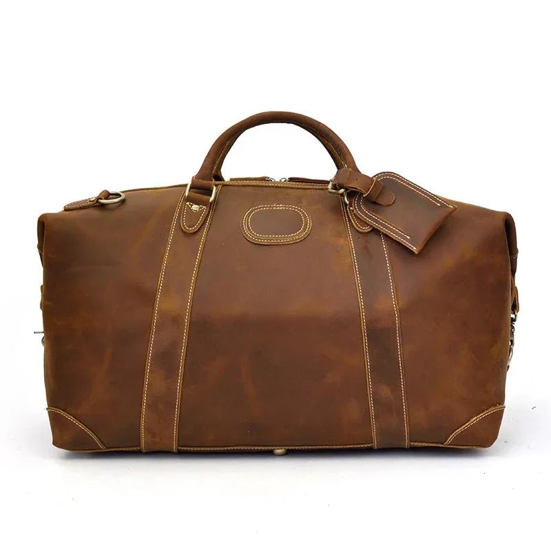 The Eira Duffle Bag | Vintage Leather Weekender - Curious Cart