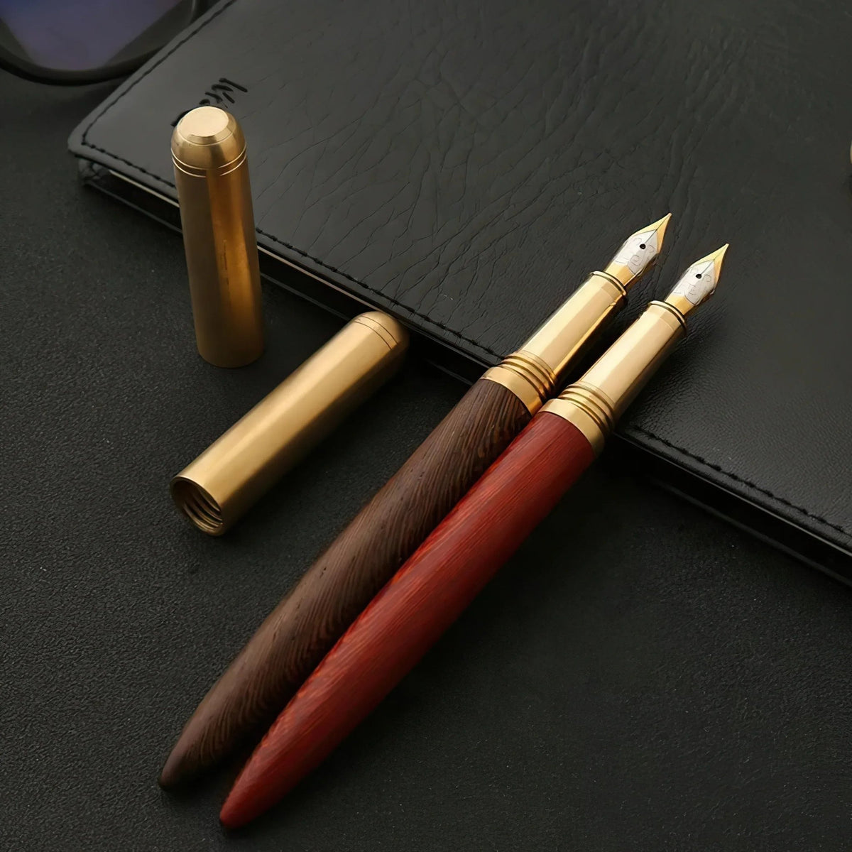 The Hemmingway | Handmade Wood and Brass Fountain Pen - Curious Cart