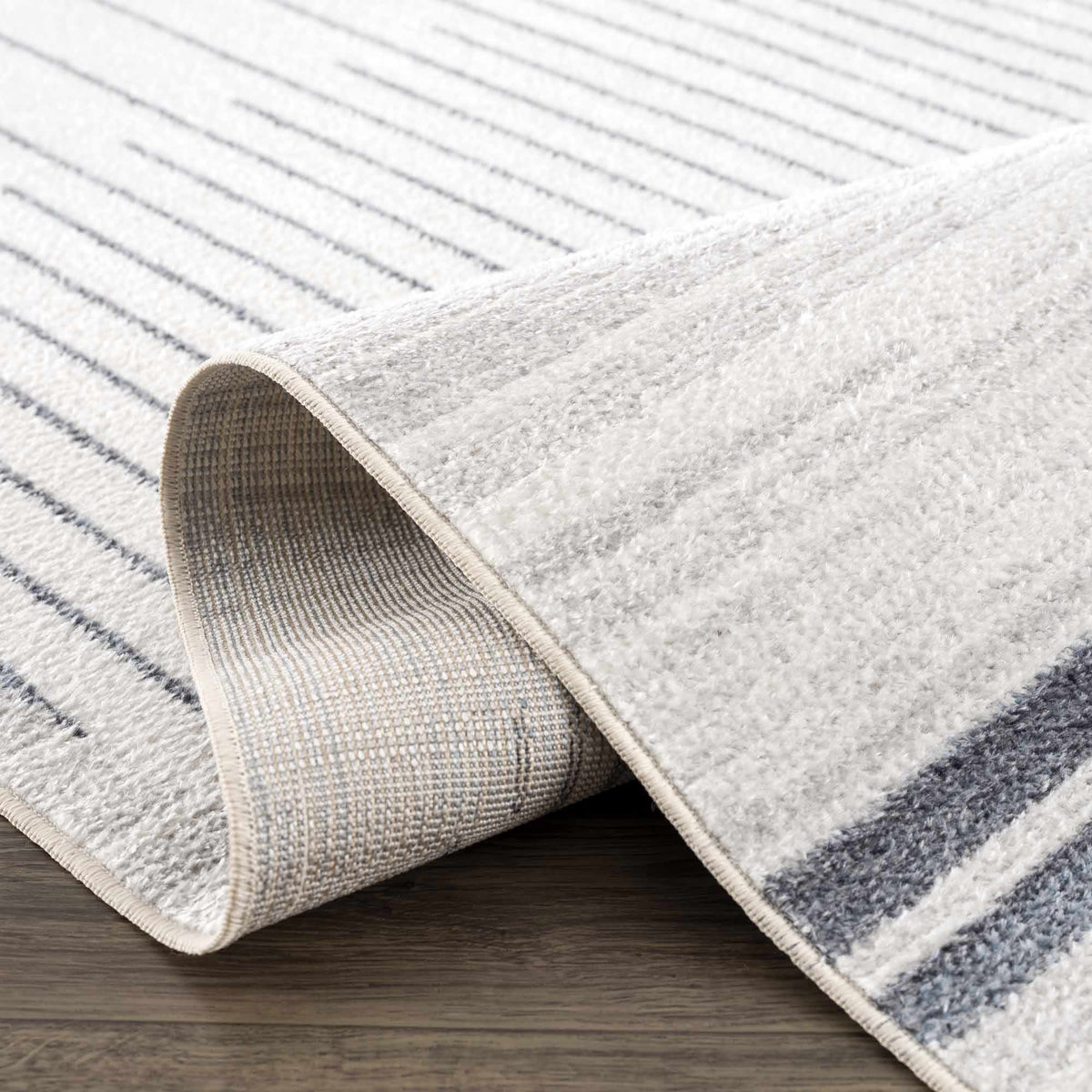 Thad Medium Gray Washable Area Rug - Curious Cart