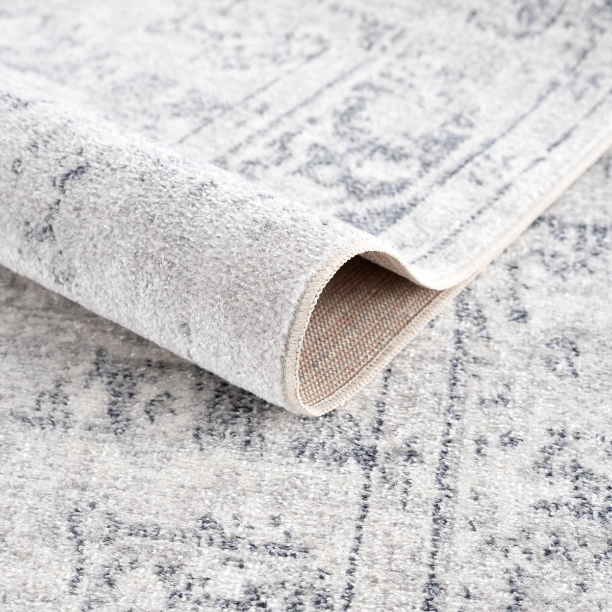 Akram Antrasit Flat Pile Washable Rug - Curious Cart