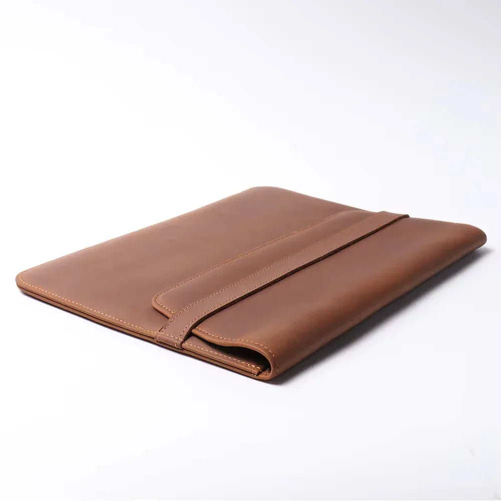 The Runa Leather Laptop Sleeve - Curious Cart