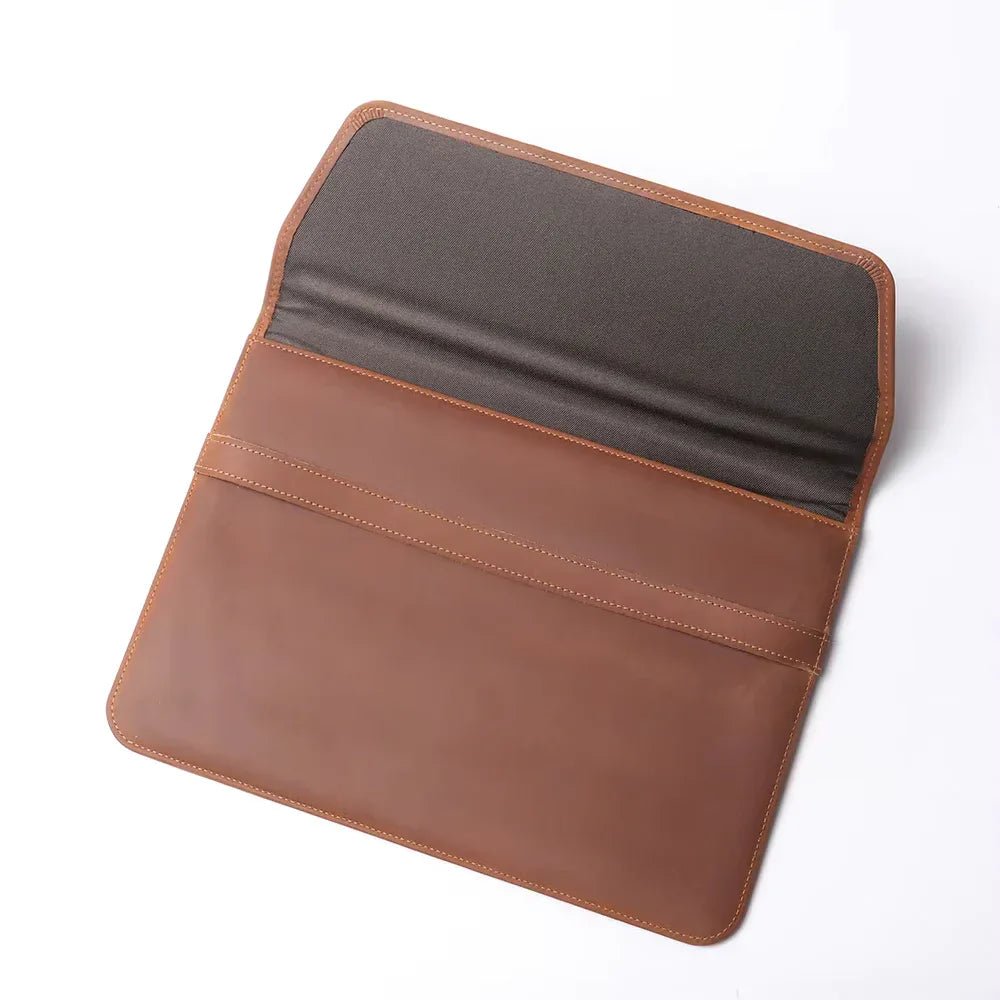 The Runa Leather Laptop Sleeve - Curious Cart