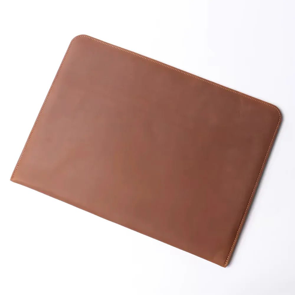 The Runa Leather Laptop Sleeve - Curious Cart