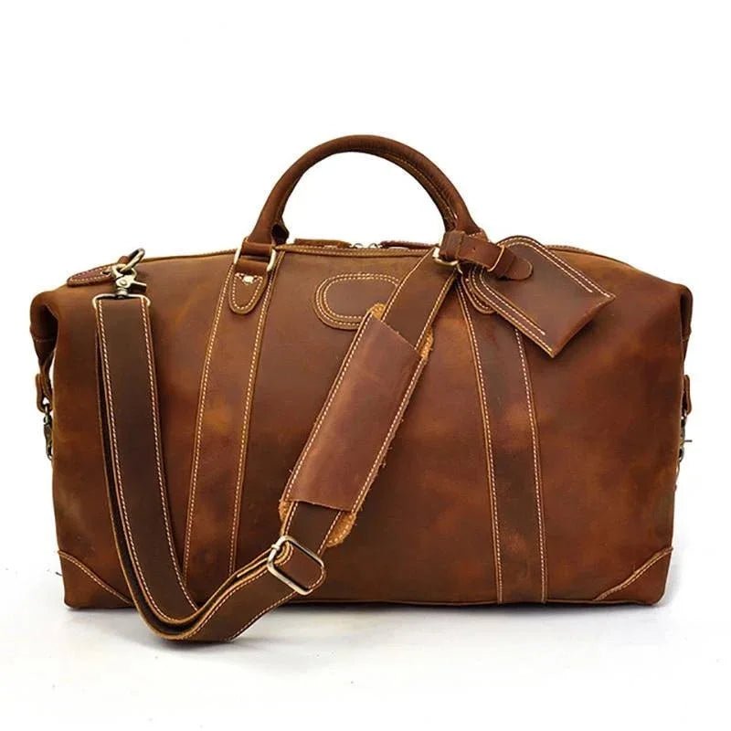 The Eira Duffle Bag | Vintage Leather Weekender - Curious Cart