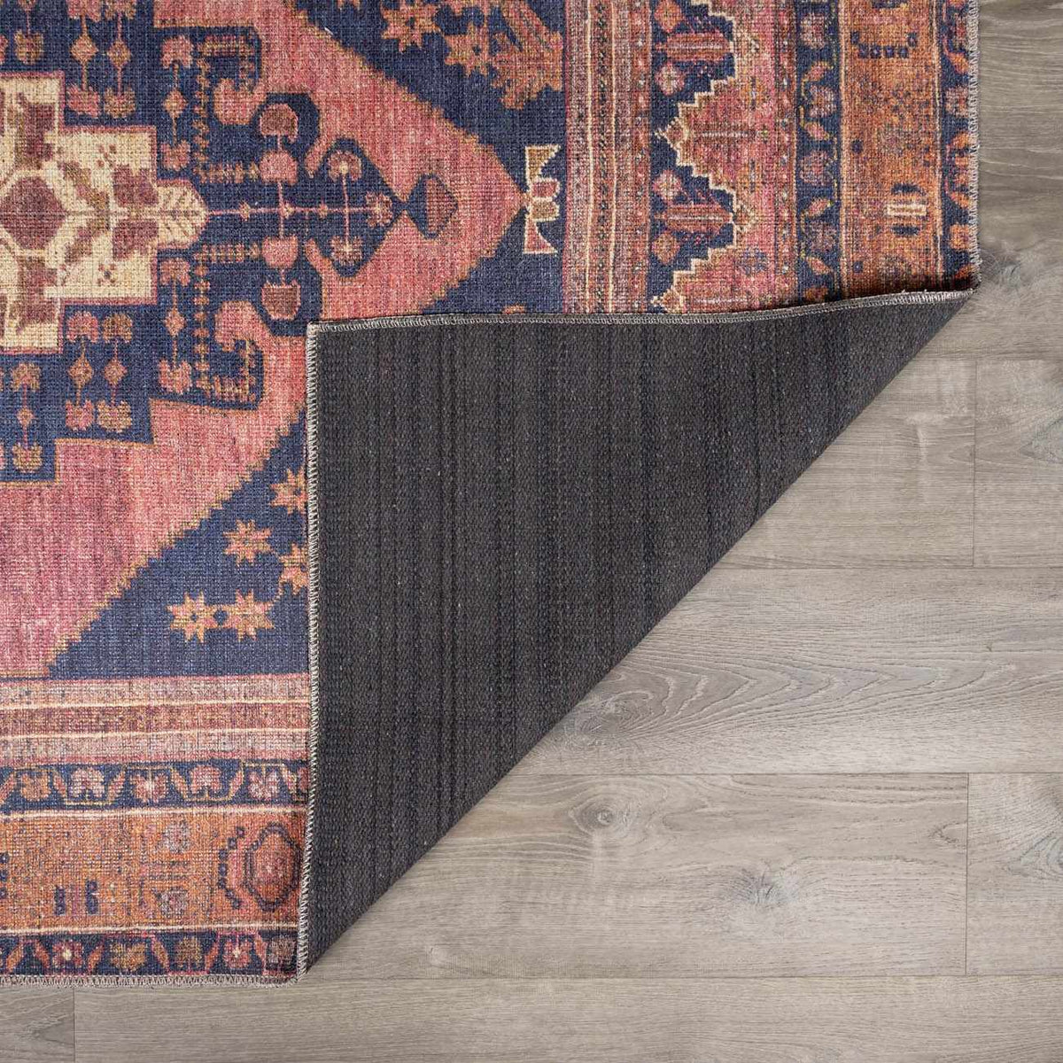 Malamote Vintage Flat Pile Washable Rug - Curious Cart