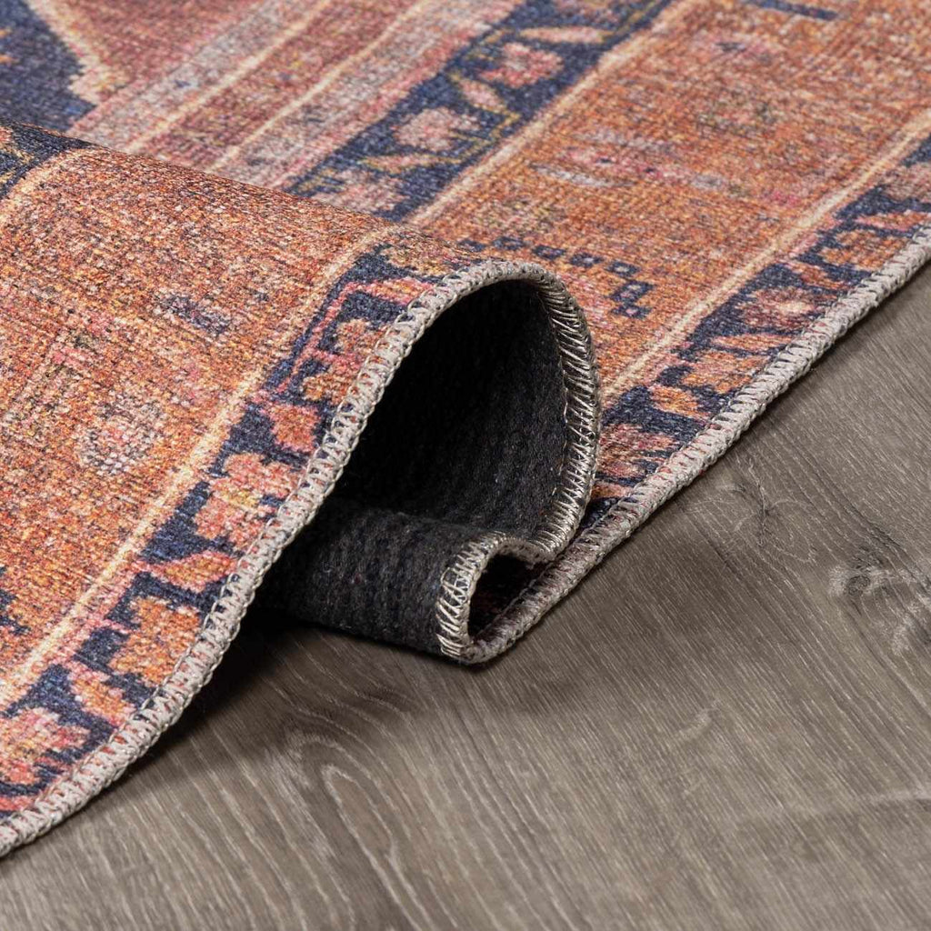 Malamote Vintage Flat Pile Washable Rug - Curious Cart