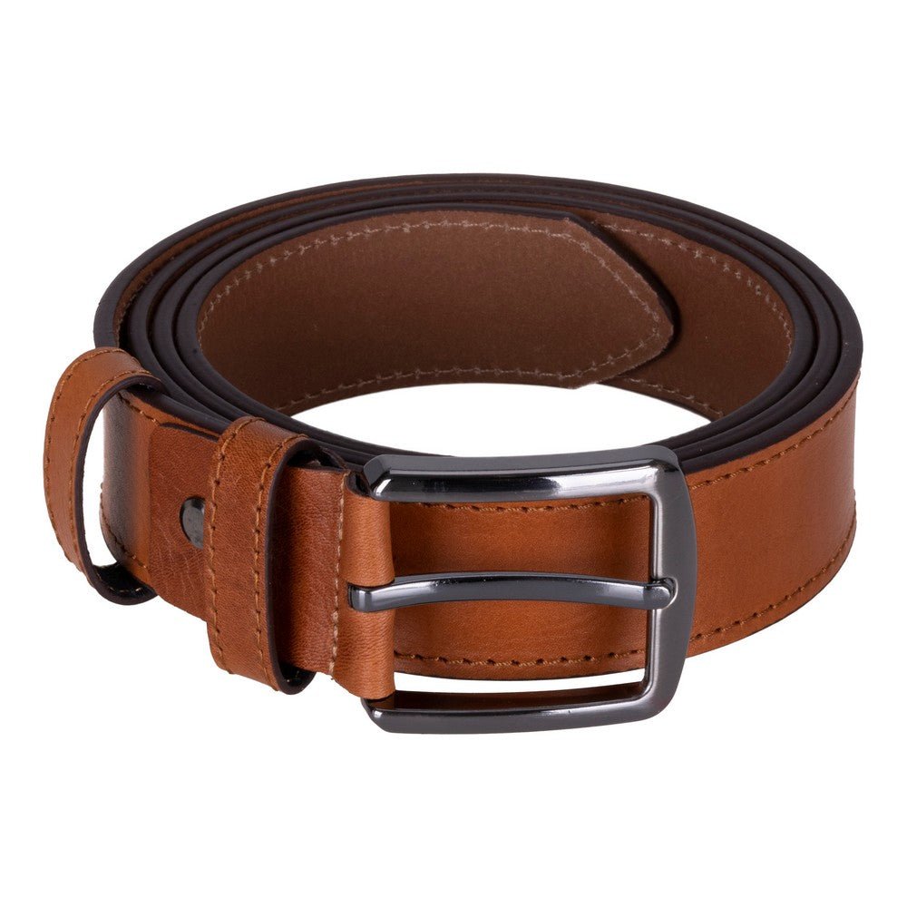 Globe Genuine Leather Belt – Handmade Premium Men’s Belt with Heavy-Duty Metal Buckle - Curious Cart
