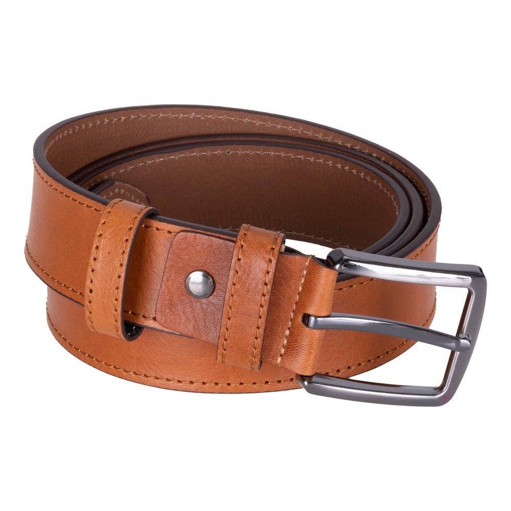 Globe Genuine Leather Belt – Handmade Premium Men’s Belt with Heavy-Duty Metal Buckle - Curious Cart