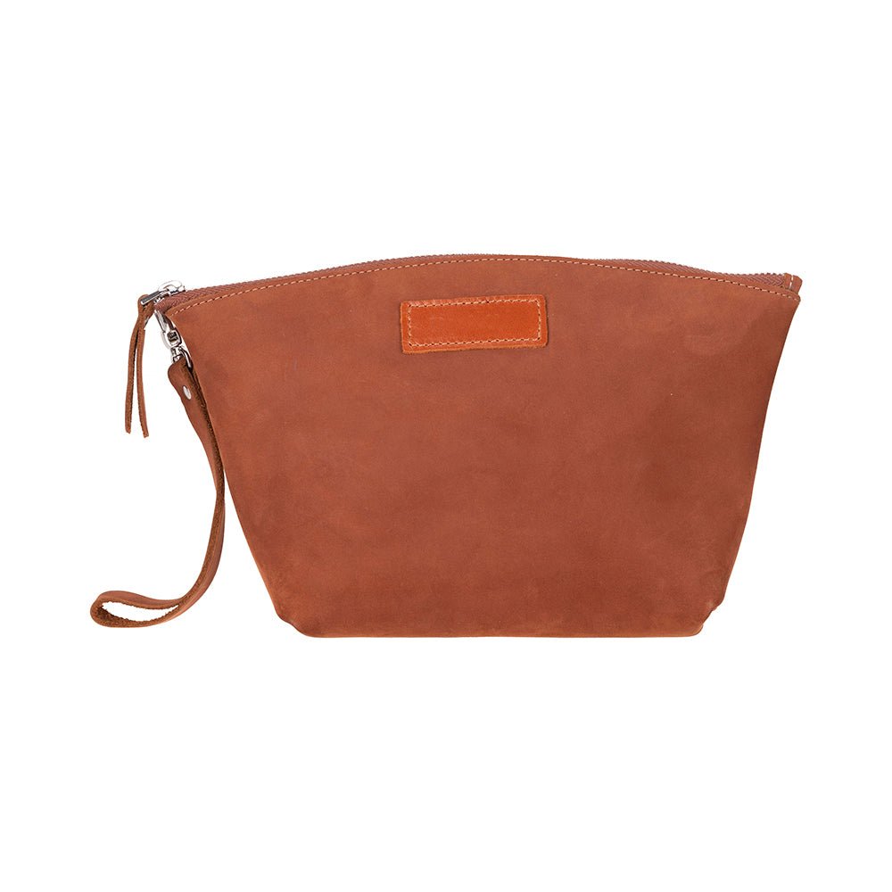 Avondale Premium Leather Dopp Kit - Travel Makeup Bag for Men & Women - Curious Cart