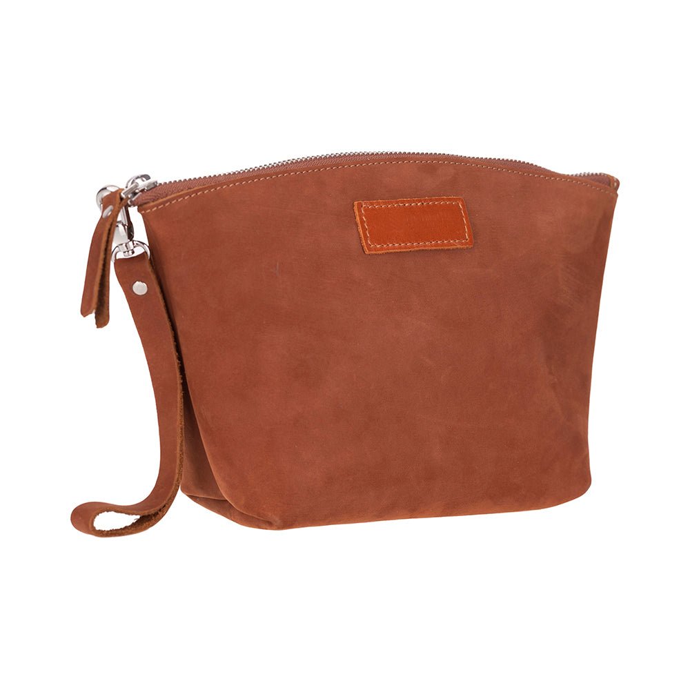 Avondale Premium Leather Dopp Kit - Travel Makeup Bag for Men & Women - Curious Cart