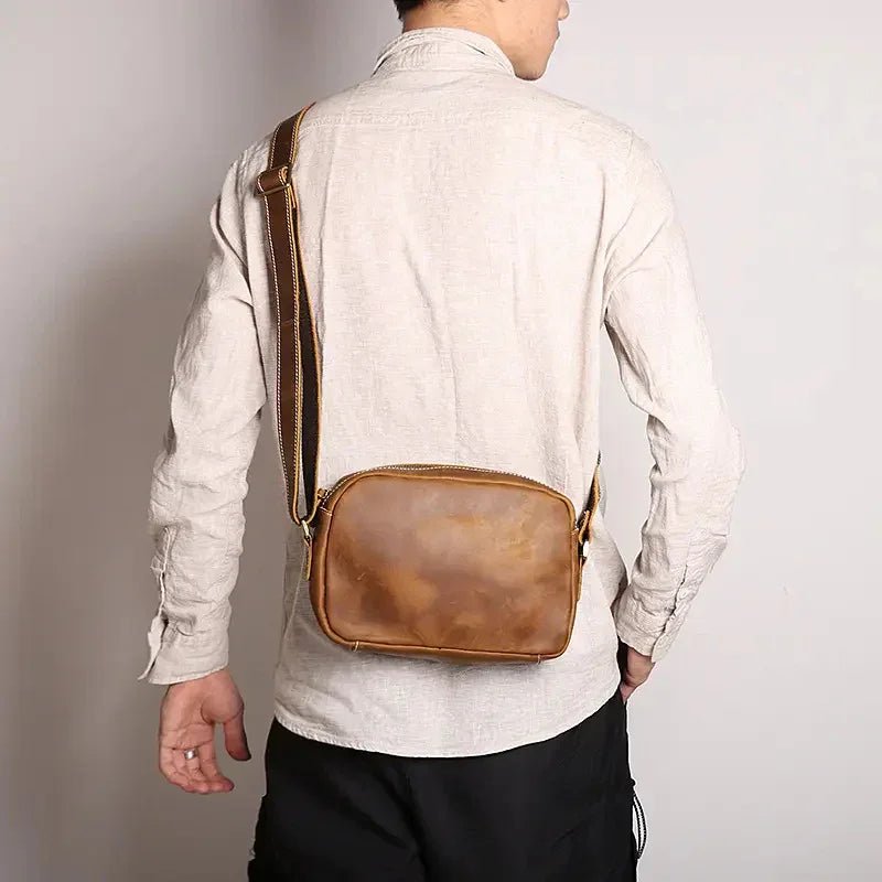 Soren Vintage Leather Crossbody Bag Sling | Versatile and Durable Leather Bag - Curious Cart