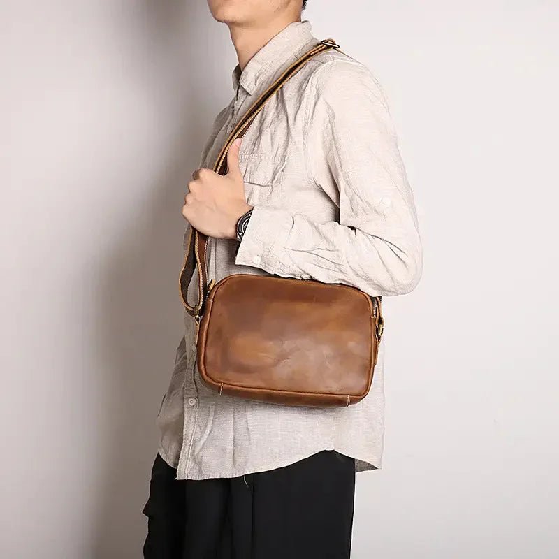 Soren Vintage Leather Crossbody Bag Sling | Versatile and Durable Leather Bag - Curious Cart