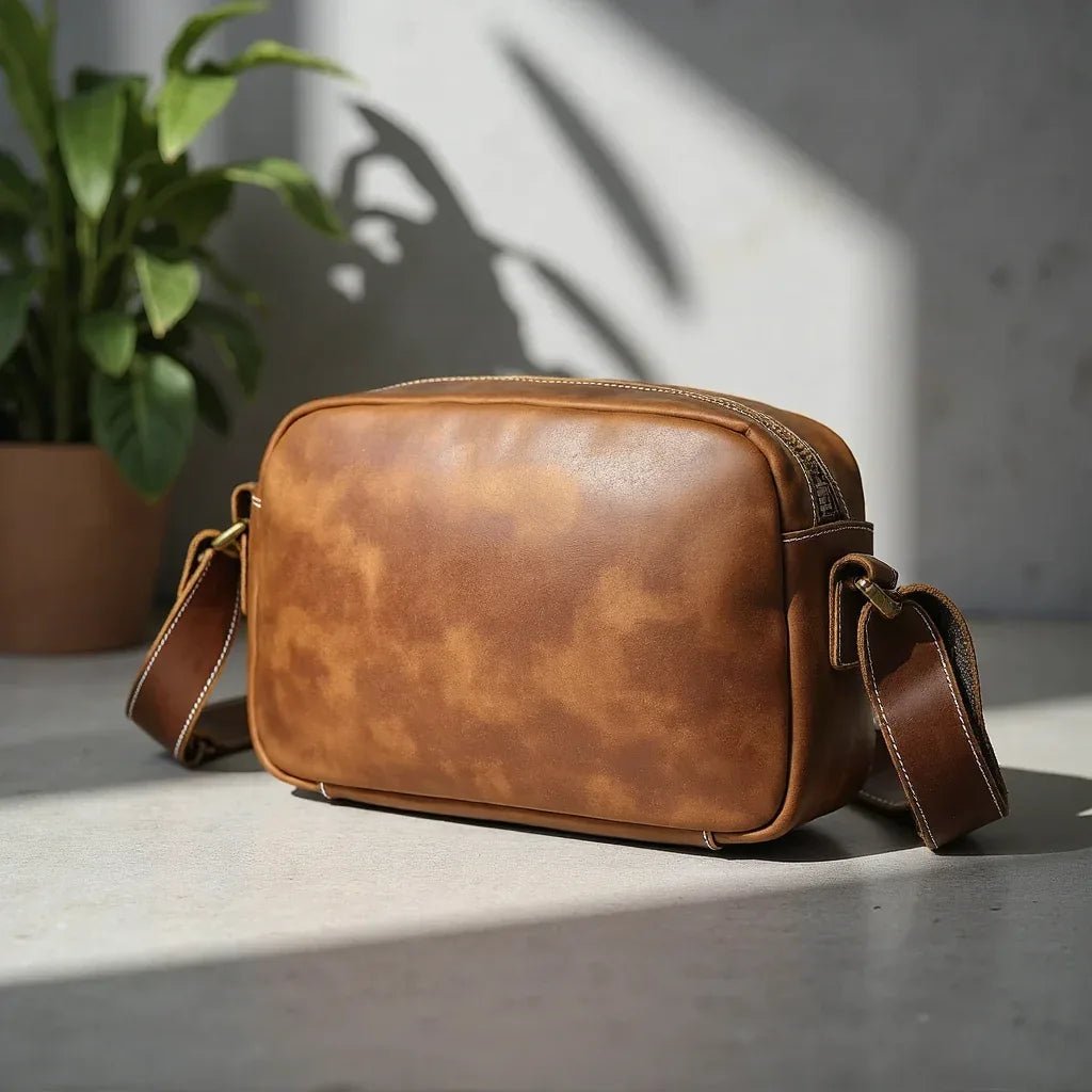 Soren Vintage Leather Crossbody Bag Sling | Versatile and Durable Leather Bag - Curious Cart