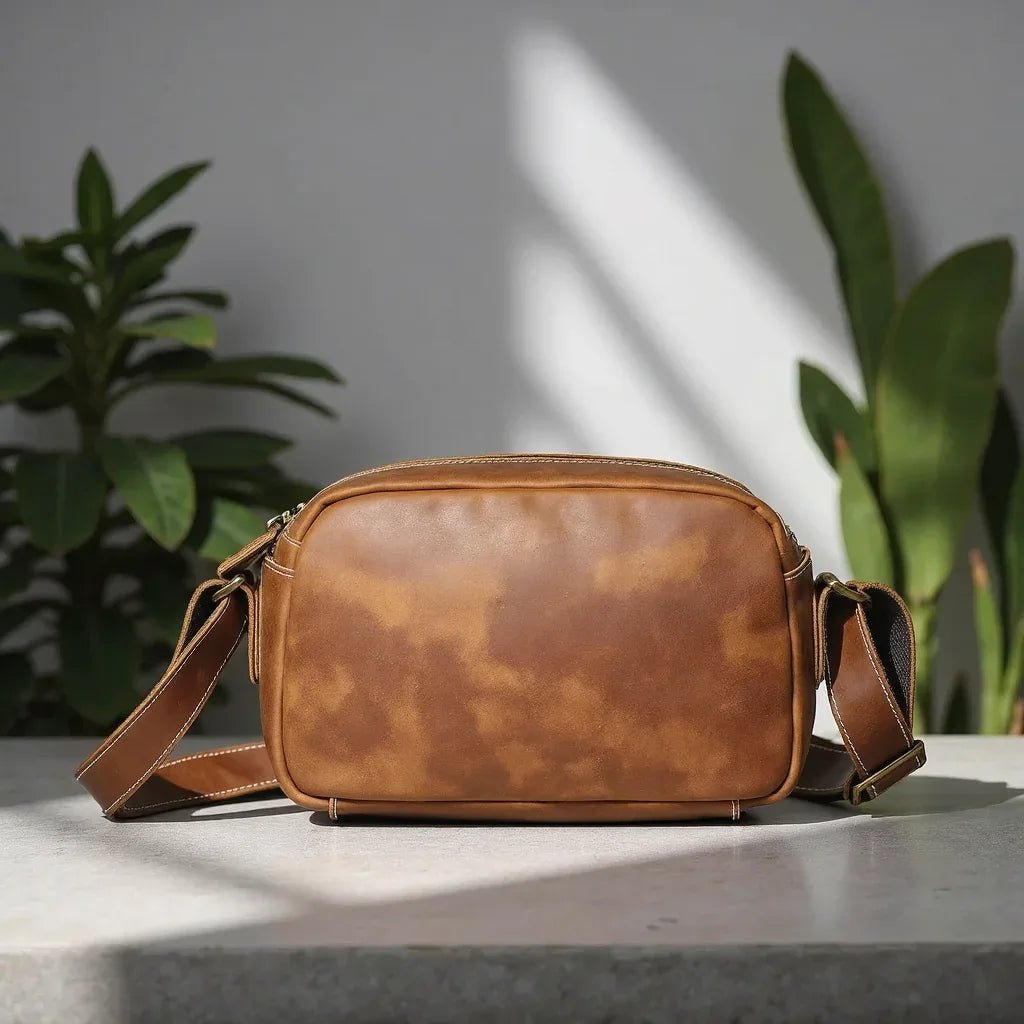 Soren Vintage Leather Crossbody Bag Sling | Versatile and Durable Leather Bag - Curious Cart