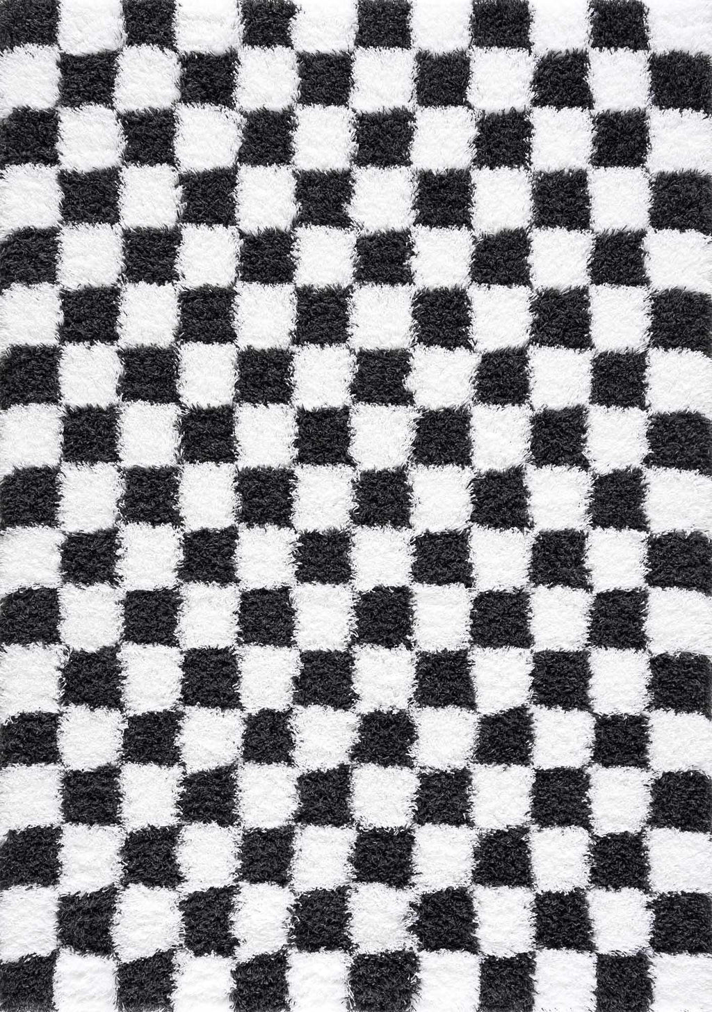 Atira Black & White Checkered Area Rug - Curious Cart