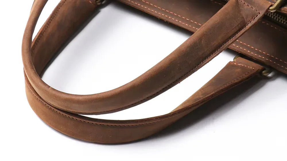The Viggo Briefcase | Genuine Leather Messenger Bag - Curious Cart