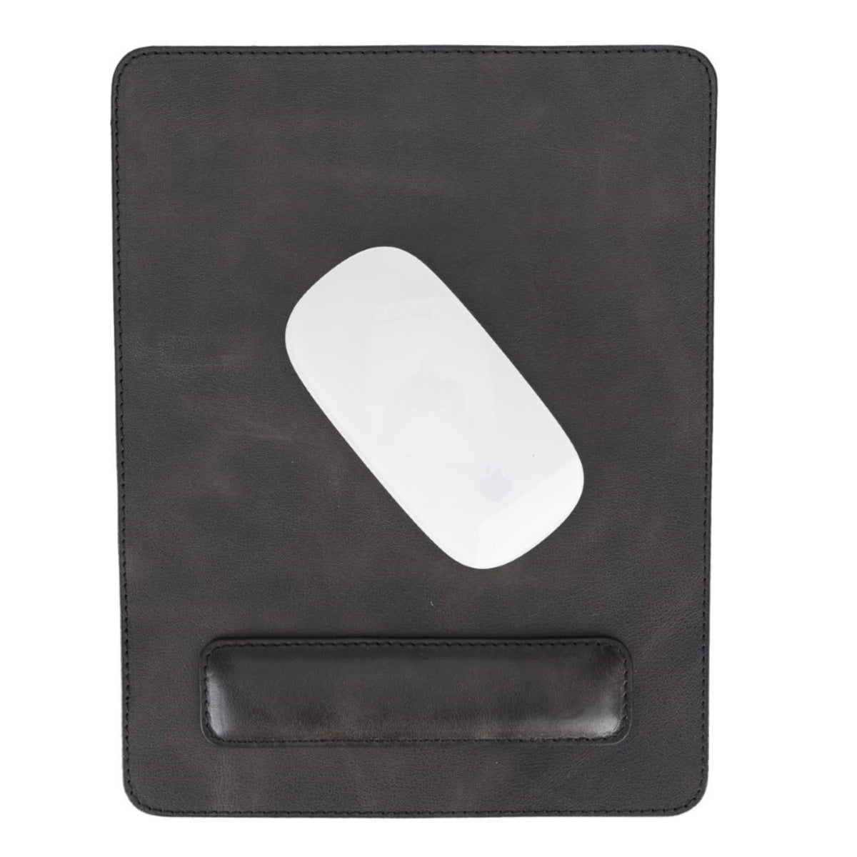 Boulder Full-Grain Leather Mouse Pad with Hand Support - Curious Cart