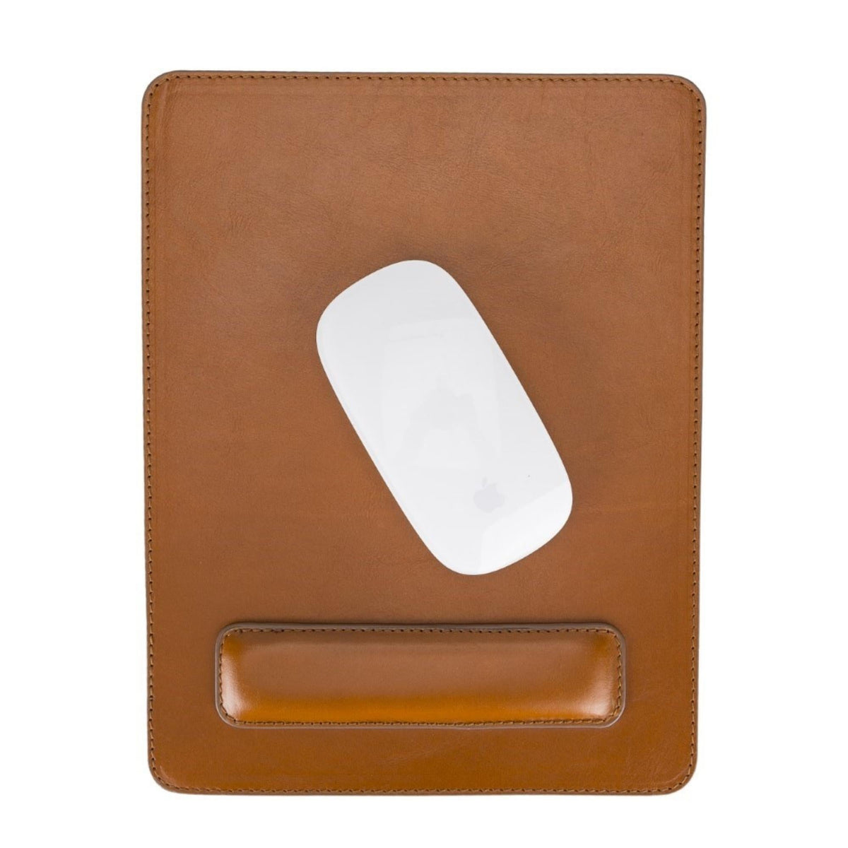 Boulder Full-Grain Leather Mouse Pad with Hand Support - Curious Cart