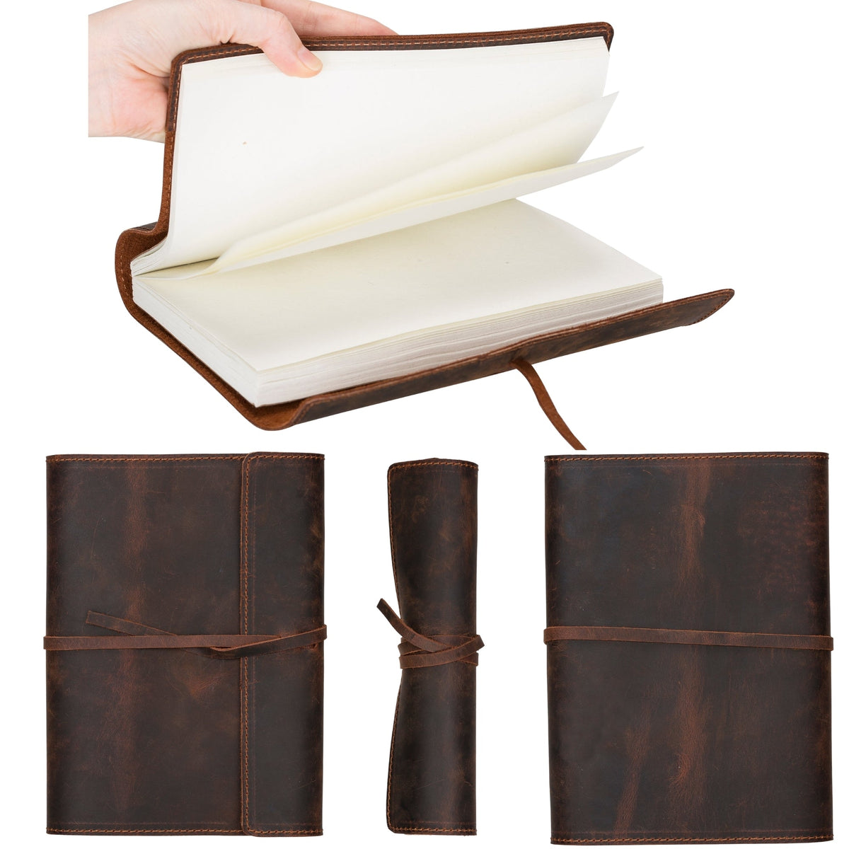 Broomfield Handcrafted Leather Diary Cover - Curious Cart