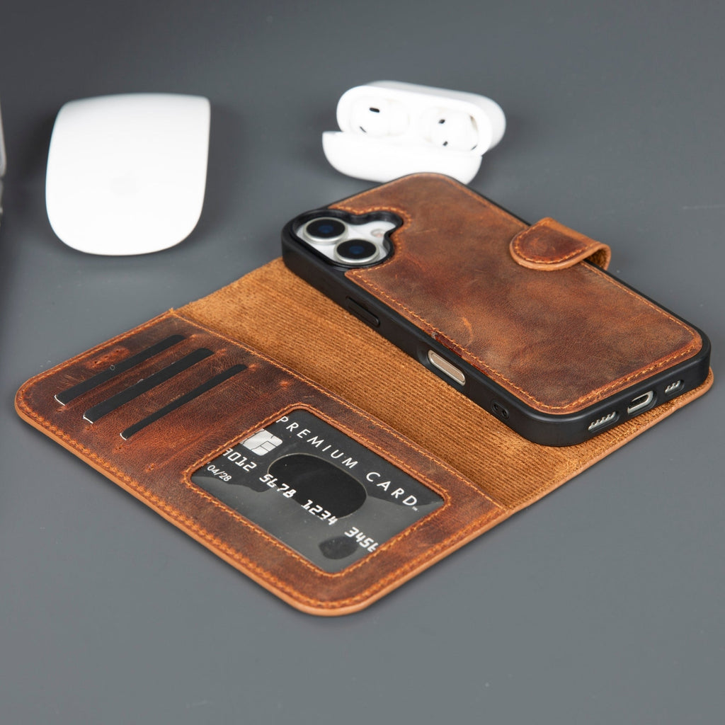 Casper iPhone 17 Leather Wallet Case – MagSafe Compatible - Curious Cart