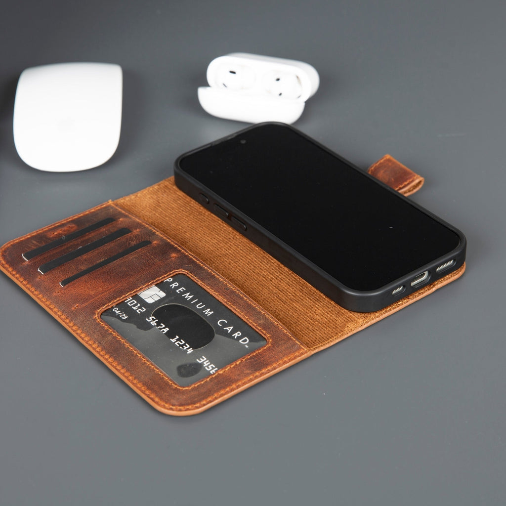 Casper iPhone 17 Leather Wallet Case – MagSafe Compatible - Curious Cart