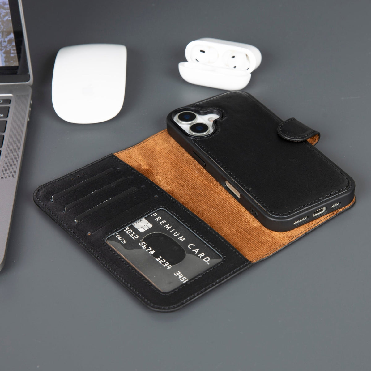 Casper iPhone 17 Leather Wallet Case – MagSafe Compatible - Curious Cart