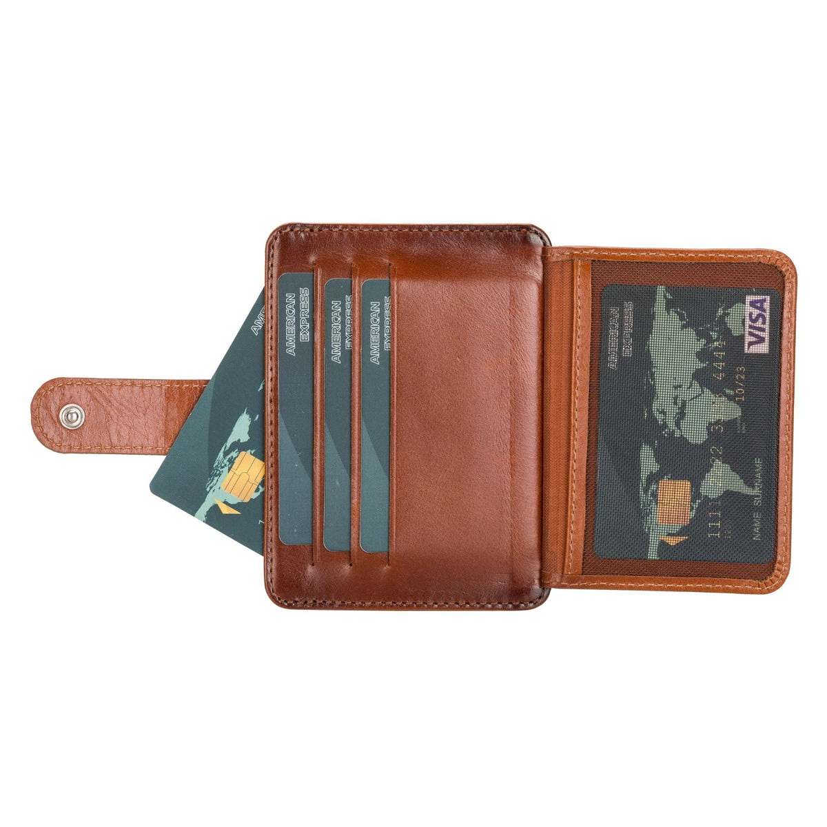 Cortez Handcrafted Leather Slim Wallet with Card Holder - Curious Cart