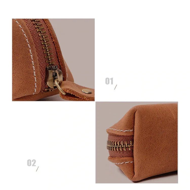 The Paavo Leather Pen Case | Leather Makeup Pouch - Curious Cart