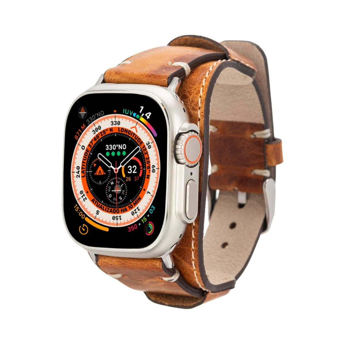 Fort Cuff Leather Bands for Apple Watch 9, Ultra 2 & SE - Curious Cart