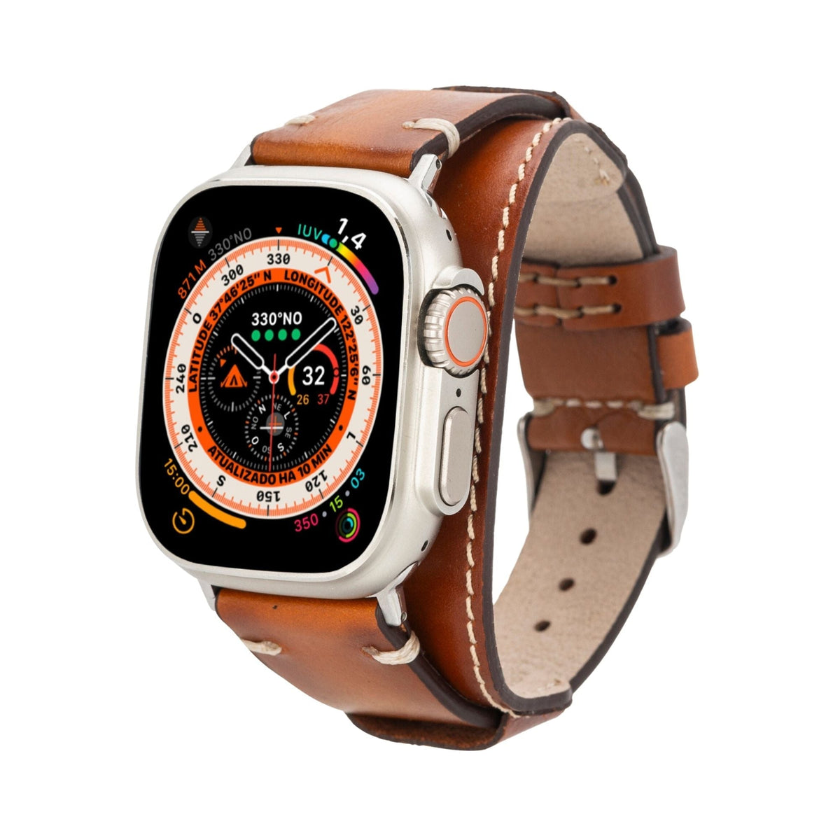 Fort Cuff Leather Bands for Apple Watch 9, Ultra 2 & SE - Curious Cart