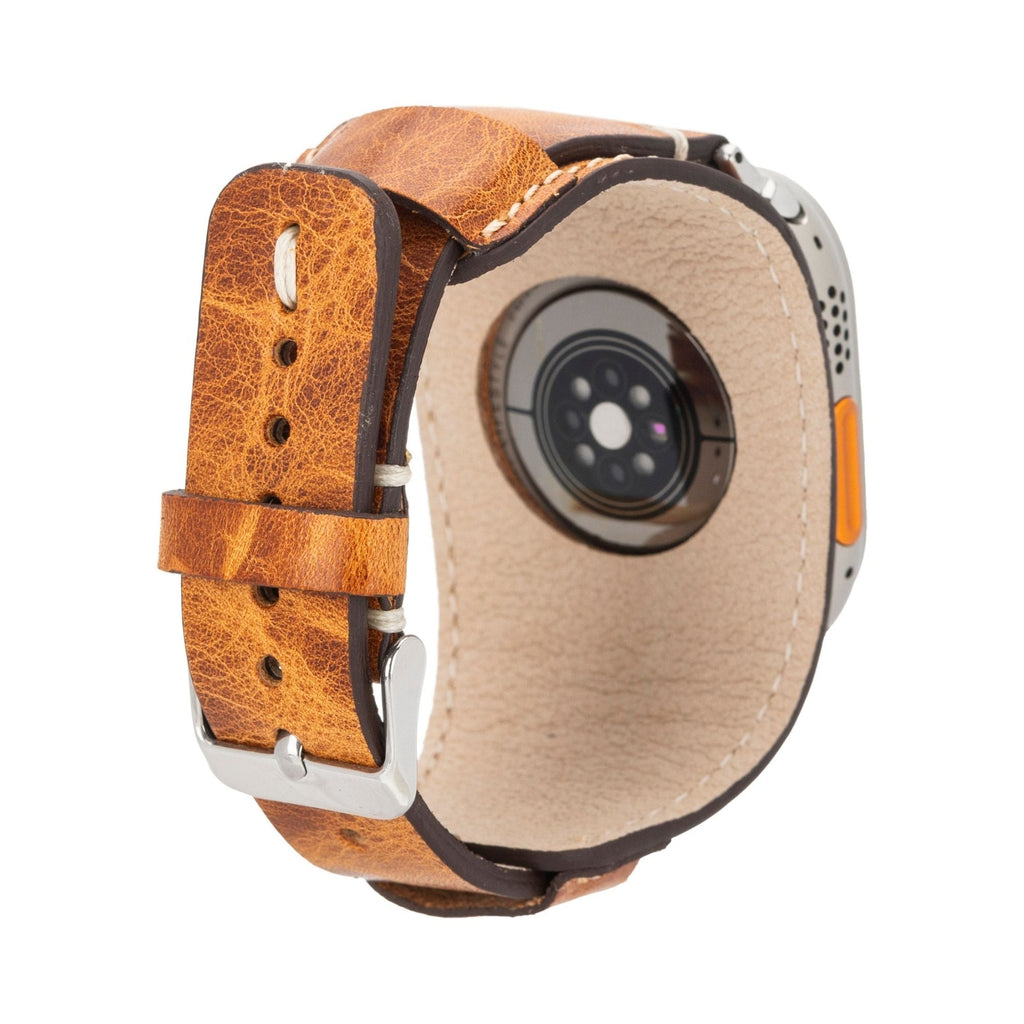 Fort Cuff Leather Bands for Apple Watch 9, Ultra 2 & SE - Curious Cart